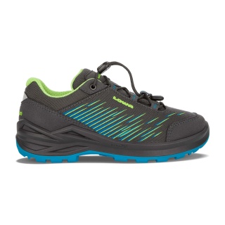 Lowa Hiking Shoes Zirrox Low GTX (Multifunction, waterproof) anthracite/turquoise Kids